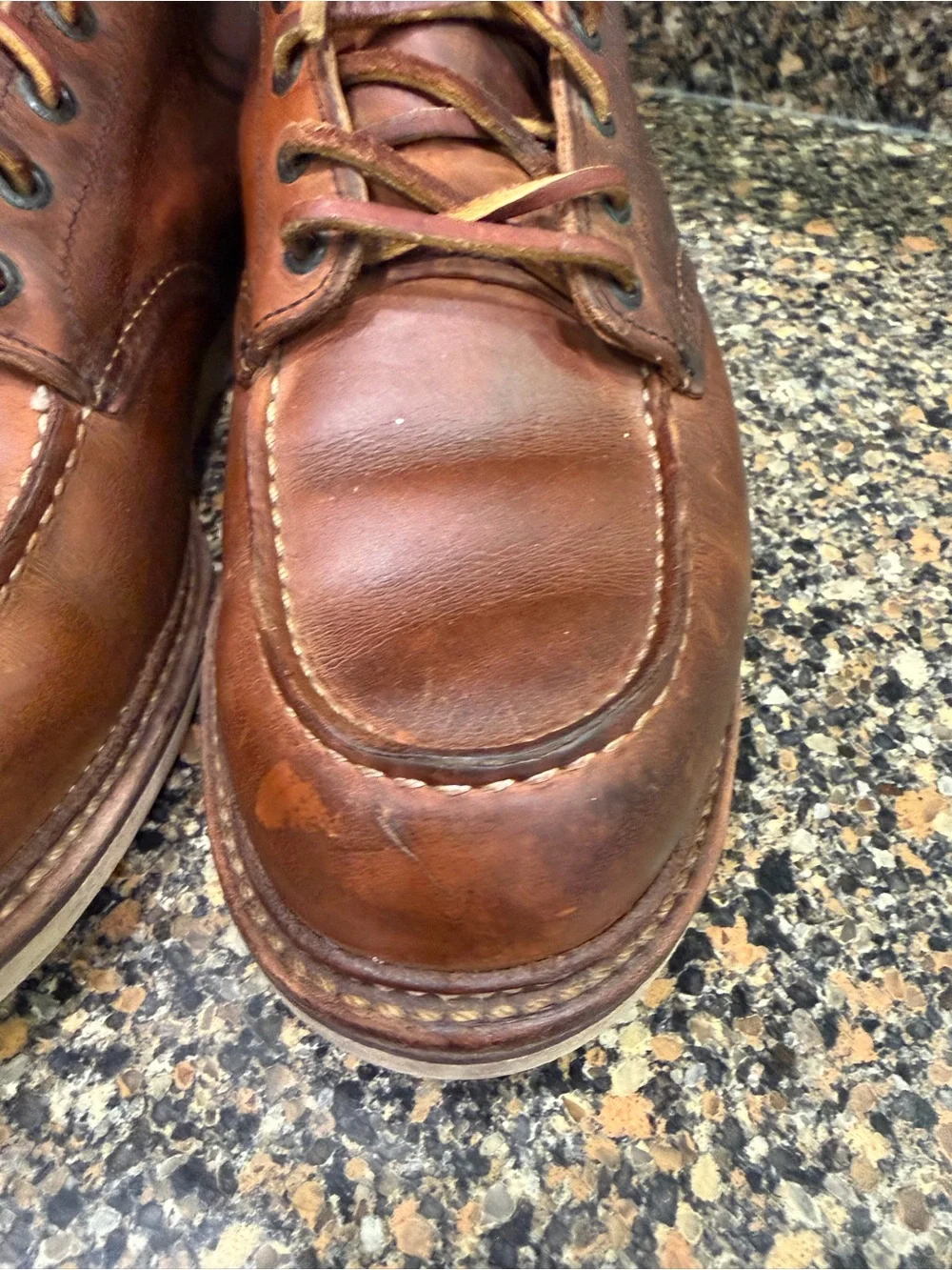 Vintage red wing heritage 1907 size 9.5 Brown Leather Moc Toe Work Boots